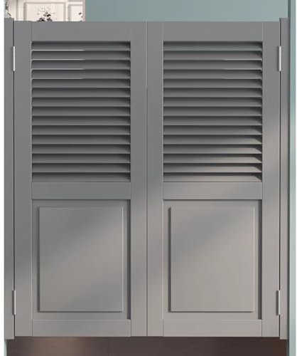 Westlicher Stil, hohe Limousinentüren mit halben Lamellen und automatischen Scharnieren, anpassbare Farben und Größen (B 80 cm)