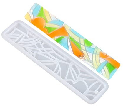 Kristall-Epoxid-Lesezeichen-Form, Blumenmuster, rechteckige Lesezeichen-Form für Epoxidharz, Schmuckhandwerk