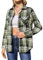 Aottori Chemisier à Carreaux Femme Coton Chemise Flanelle Chic avec Bouton Classique Blouse Bucheron Western Décontractée Retro Ecossaise Casual Vintage Blouse Noir Vert XL