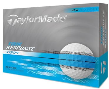 TaylorMade 2025 Golf Tour Response Stripe White/Blue Golf Balls