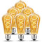 Edison Vintage Glühbirne E27, E27 LED Vintage Dimmbar 4W Retro LED Lampe Warmweiß Edison Glühbirne E27 Vintage Ideal für Nostalgie und Retro Beleuchtung im Haus Café Bar - 6 Stück （ST64 - SLX）