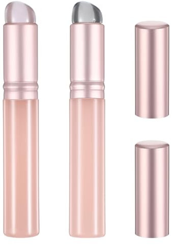 3 pinceles para labios, pincel para labios, aplicador, pincel de labios, máscara de labios, máscara de labios, pincel de labios de cabeza redonda, aplicador de labios, cepillo de labios portátil, con