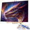 Malen Nach Zahlen Loong,100x130cm DIY Malen Nach Zahlen Erwachsene, DIY Kreativ Set für Erwachsene Handgemalt Ölgemälde Kits auf Leinwand Geschenk, Acryl-Malen Nach Zahlen für Wanddeko s-417