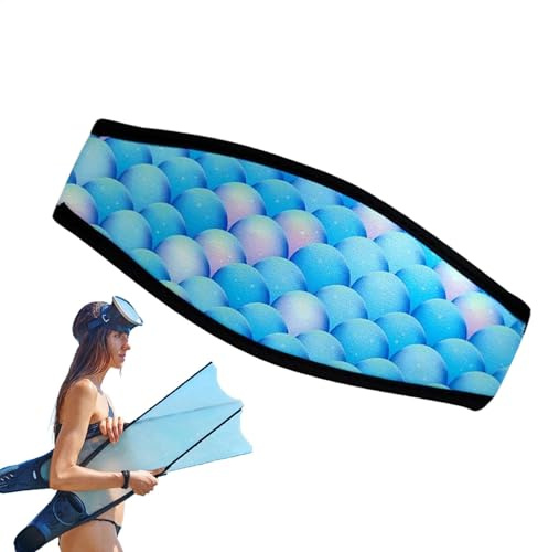 Neopren-Tauchmasken-Gurt-Abdeckung, Slap Strap Haarschutz, Wickelausrüstung, Schwimmen, Schnorcheln, Zubehör, Schutzbrille für Outdoor, Pool, Meer, Abenteuer, , blau, Refer to description