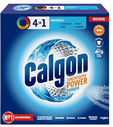 Calgon 4 in 1 Washing Machine Cleaner Limescale Protection Powder, 350g Concentrated Formula, Removes Limsecale, Residue, Rust & Malodours, Deep Clean