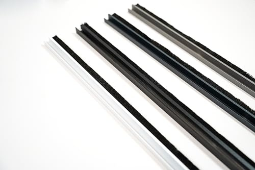 steda Winddichtprofile (250cm) Bürstendichtung für Glasschiebewände, Zugluft Stopper, Abdichtungsprofile in 8 & 10 mm Stärke (4, 8mm Anthrazit)