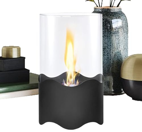 Kamin Für Innenräume | Kleine Flammenlampe,Dekorative Moderne Alkohol Feuerstelle Laterne,Für Weihnachten Innenbereich Büro Schlafzimmer Küche Wohnung Tisch Kaminsims Eingangsbereich Party