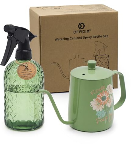 OFFIDIX Sprühflasche,Set von 2 Pflanzensprühflasche Gartensprühflasche grün | für Innen- und Außenbereinigung, und für Blumen- und Heimreinigung