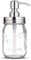 Bonris 16oz Dispensador de jabón de jarro de Vidrio Transparente con Bomba de Acero Inoxidable Classic Decor para baño Cocina Farmhouse Decor（Acero Inoxidable）