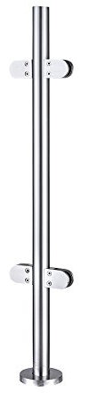 Panana Stainless Steel Balustrade Posts 900mm High Corner Post with Glass Clamps and Rubbers Staircase Grade 304 Landing Baluster,Mid Post