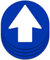 Pfeile Aufkleber Für den Boden | 4 Einheiten 16,5 cm (Blau)