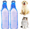 Bouteille d'eau Portable pour Chien Voyage Feeder Distributeur d'eau pour La Marche avec Sangle Stand Up Extérieure, Timbale Bowl, L'épreuve des Fuites en Plastique sans BPA, 2PACK,Bleu