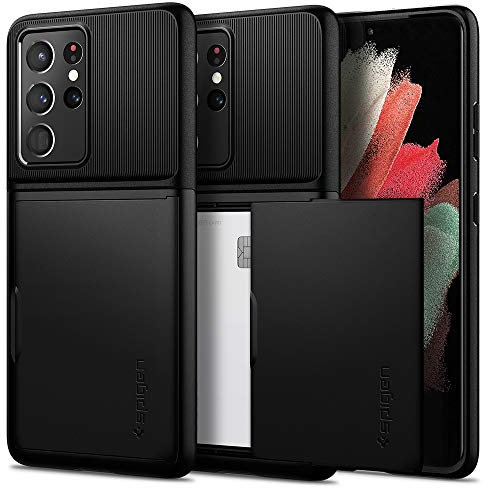 Spigen Slim Armor CS Hülle Kompatibel mit Samsung Galaxy S21 Ultra -Schwarz