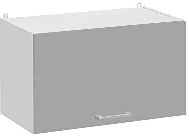 Cuisineandcie - Meuble Haut de Cuisine Eco Gris Brillant 1 Porte relevable L 60 cm