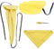 Alnicov Saxophone Cleaning Care Kit mit 3-teiligem Reinigungstuch und Mundstückbürste Wartungswerkzeug für Musikinstrumente (gelb)