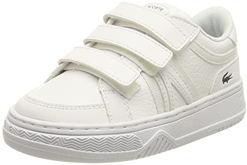 Lacoste Unisex - Baby Low-Top Sneaker L001 123 4 Sui, Kleinkinder Halbschuhe,Freizeitschuhe,Turnschuhe,Laufschuhe,Weiss (21G),24 EU / 7 UK