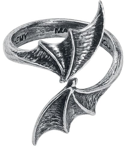 Alchemy Gothic Night with The Goethe Ring Frauen Ring silberfarben XXS-XS Hartzinn Gothic