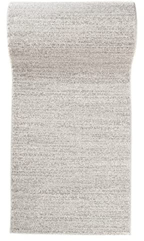 Mazovia Teppich Läufer Flur - Modern Teppichläufer - Kurzflor Flurläufer für Vorzimmer, Schlafzimmer, Küche - ÖKO-TEX Zertifiziert - Meterware - Grau - 80 x 600 cm