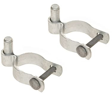 Dailydanny 2 Pack Chain Link Fence Frame Gate Post Male Hinge with Bolts and Nuts (1-7/8 Inch)