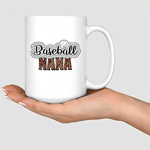 Keramiktasse Baseball Nana Familie Leopard Print Keramik Tasse Geschenk für Sie oder Ihn, Weltmeisterschaft 2022 Kaffeetasse Mockup Weiße Tasse Mock Up Wichteln Geschenk Weihnachten Tasse Weihnachten