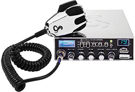 Cobra 29 LTD Professional CB Radio - Easy to Operate Emergency Radio, Instant Channel 9, 4-Watt Output, Full 40 Channels, Adjustable Receiver and SWR Calibration, Dual-Mode AM/FM Access, Chrome