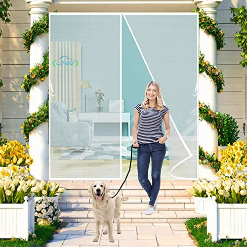 Tenda a rullo oscurante Zanzariera Magnetica Porte 145x245cm con Nastri Autoadesivi e Puntine per porte e finestre Casa Impedendo agli Insetti di entrare, Bianca Nuova-Versione