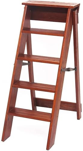 Außenleiter, Korridor Holzleiter Schlafzimmer Wohnzimmerleiter Klappbare Multifunktionsleiter Größe 34 * 59 * 88CM Haushaltsleiter