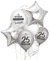 10 Globos de látex y Foil Colores Plateados para celebrar 25 Aniversario -Globos para Fiestas, Globos 25 Aniversario, 25 Aniversario, Decoración Fiesta Cumpleaños y aniversario. (25 Aniversario)