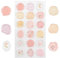 URROMA Pre-Made Wachs Aufkleber, 54 St點k Transparent Acryl Transparent Rosa Floral Theme Gradient Adhesive Wachs Siegel Aufkleber Geburtstag Bridal Shower Party Geschenke Handwerk Scrapbook Geschenk