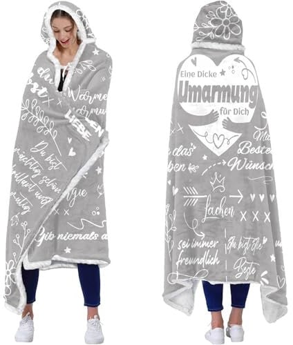 Beste Freundin Geschenke, Umarmung Decke mit Ärmeln | Geschenk Freundin Geburtstag, Mutmacher Geschenke für Freundin, Geschenke für Frauen Freundin Schwester Mama zum Weihnachten Geburtstag