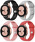 4 Pezzi Cinturino per Samsung Galaxy Watch 6/5/4 40mm 44mm/Watch 6 Classic 43mm 47mm/Watch 5 Pro 45mm/Watch 4 Classic 42mm 46mm,20mm Nessun divario Cinturini Silicone Bracciale,Nero/Grigio/Rosa/Rosso