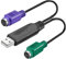 DAGIJIRD USB Stecker auf Dual für PS2 Buchse Konverter Aktiver Adapter Maus Tastatur Adapter Konverter