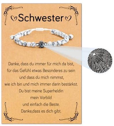 Kzikbxh Schwester Geschenk,Geschenk Schwester,Sinnvolles Geschenk für Schwester,Geburtstagsgeschenk für Schwester,Beste Schwester Geschenke,Weihnachtsgeschenke Schwester