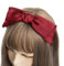 axy Haarreif mit große Schleife 20 cm x 6,5cm Satin bezogen - Wunderschön Damen Stirnband Haarschmuck Haarreifen HRS5 (Rot)