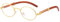 Junsika Retro Oval Brille für Herren Damen Klassische Vintage Holzimitat Kleine Runde Gradient Durchsichtig Sonnenbrille