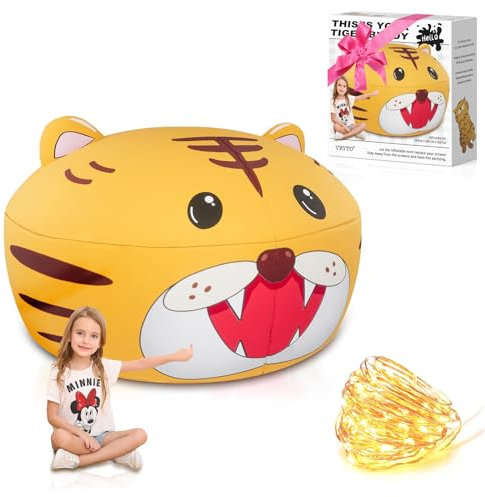 Tienda de campaña para niños con cadena de luces para interior y exterior, tamaño extragrande: 200 x 200 x 150 cm, tienda de campaña para juegos y aventuras, tienda de animales, regalos, fiesta...