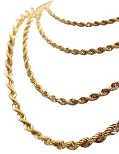 GEORGE STREET JEWELLERS - 18K GOLD plated Rope Chain - L/24 W/6mm