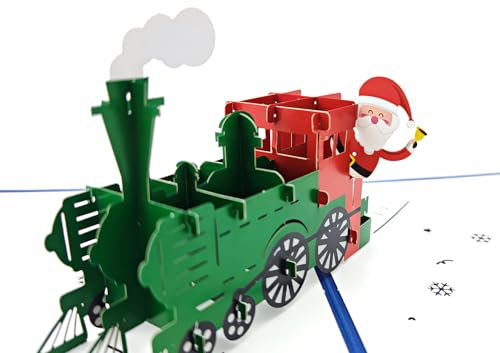 scicent Weihnachtskarten 3D Pop Up Karte Weihnachten Weihnachtskarten mit Weihnachtsauto Pop-up Weihnachtsbaum Weihnachtskarte Grußkarten Weihnachten für Feiertage - 20821