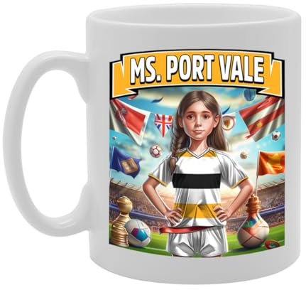Coralgraph MG6384 Ms Port Vale Novelty Gift Printed Tea Coffee Ceramic Mug for Footie Fan Ladies Girls