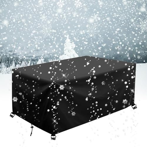 AJALGZ Gartenmöbel Abdeckung Rechteckig 200x140x120cm/LxWxH Wasserdicht Reißfest Schwerlast 420D Oxford Schutzhülle Gartenmöbel für Sofa, Tisch, Stühle, Gartentische Terrassenmöbel Abdeckung