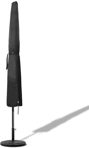 D&ONEHOS Patio Umbrella Cover for Outdoor Umbrella 7-11 Ft, 420D Outdoor Waterproof Umbrella Cover with Zipper and Rod, Black