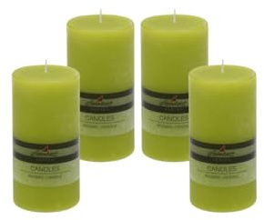 4er Set Adventskranzkerzen Raureif Fresh 150/78 mm durchgefärbte Trend-Kerzen