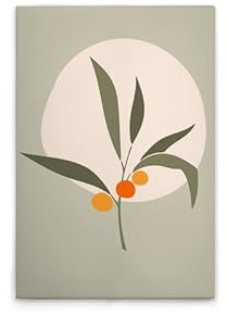 A.S. Création Leinwandbild Olivenzweig Modern - Wandbild in Grün, Creme - 50 x 75 cm - DD132552