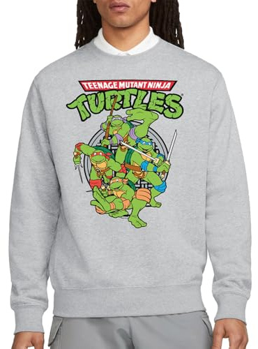 Teenage Mutant Ninja Turtles Tmnt Tmnt Group Crew Sweatshirt, Athletic Heather, XX-Large