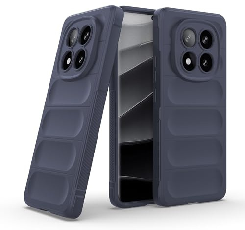 LBH Handyhülle für Xiaomi Redmi Note 14 Pro+ 5G Schutzhülle Case Cover Bumper Anti-Schock Stoßabsorbierende Hülle Robust Stoßfest Kratzfest rutschfest GripLine Blau
