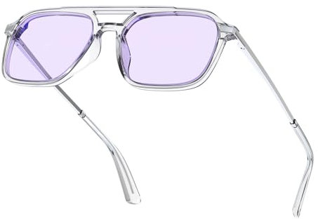 Goiteia blaulichtfilter brille damen herren-Hellviolett getönte Sonnenbrille UV-Schutz-Entlastet die Augen bei Computer und Digitalanwendungen-Ultraleicht und mit Federscharnieren für besseren Komfort