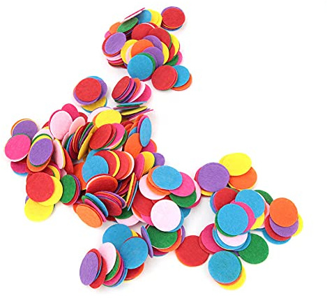 Watris Veiyi 200 Stück Konfetti Geburtstag, 4CM Konfetti Groß, Mehrfarbig Runde Punkte, für Party Hochzeit Tischdekoration DIY Accessoire