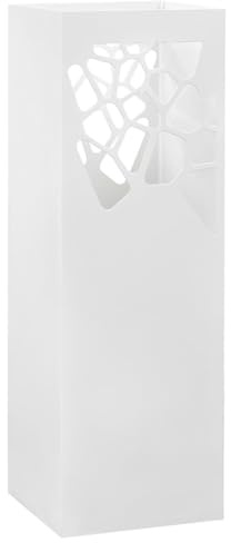 Homgoday Porte-parapluie design pierres acier blanc porte-parapluies design blanc