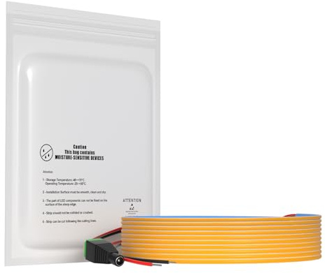 MALIIGAZA 3mm Ultra Dünner COB LED Streifen 7W/m Helligkeit, RA90+ | Dimmen & Schneidbar für Küche Schlafzimmer Wohnzimmer Dekoration Neutralweiß 4000K, 12V (ohne Netzteil und Controller)