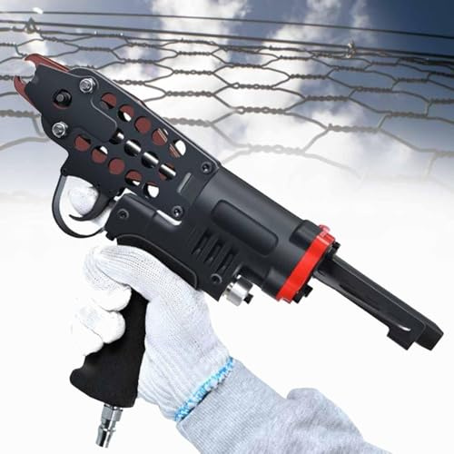 Pneumatic Nail Gun, Air Staple Gun for Woodworking and DIY Projects, C-Type Design for Wire Cage Fence